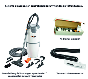 ALLAWAY CENTRAL VACUUM CLEANER KIT, MODBUS OUTPUT, FOR 150 M2 HOUSE