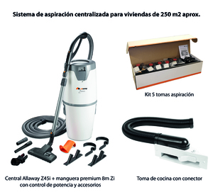 ALLAWAY CENTRAL VACUUM KIT, MODBUS OUTPUT, FOR 250 M2 HOUSE
