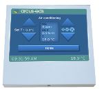 KNX room controller with touch screen, Touch_IT-C3-SAW, with display, aluminium / weiß, Ref. 22310301