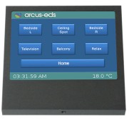KNX room controller with touch screen, Touch_IT C3-SAG, with display, acero / alumnio lacado, Ref. 22310305