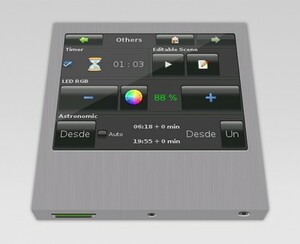 KNX room controller with touch screen, Touch_C3_Smart_ALU-sae, with display, aluminium, Ref. 22310500