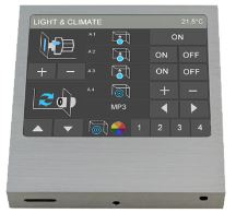 KNX room controller, Touch_IT-, with display, brushed aluminium, Ref. 22310503