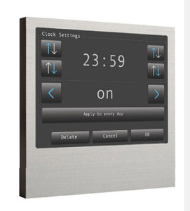 KNX room controller with touch screen, Touch_IT-V-C3  SAE, with display, flush mount, aluminium eloxiert , Ref. 22410300