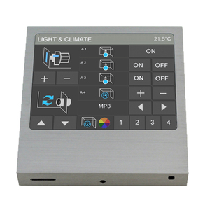 KNX room controller with touch screen, Touch_IT-V-SMART SAS, with display, flush mount, aluminium eloxiert , Ref. 22410503