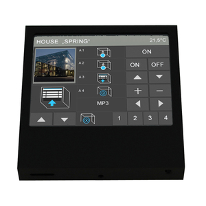 KNX room controller with touch screen, 3 - 3.9", Touch_IT-V-SMART SAB, with display, flush mount, aluminium, Ref. 22410504