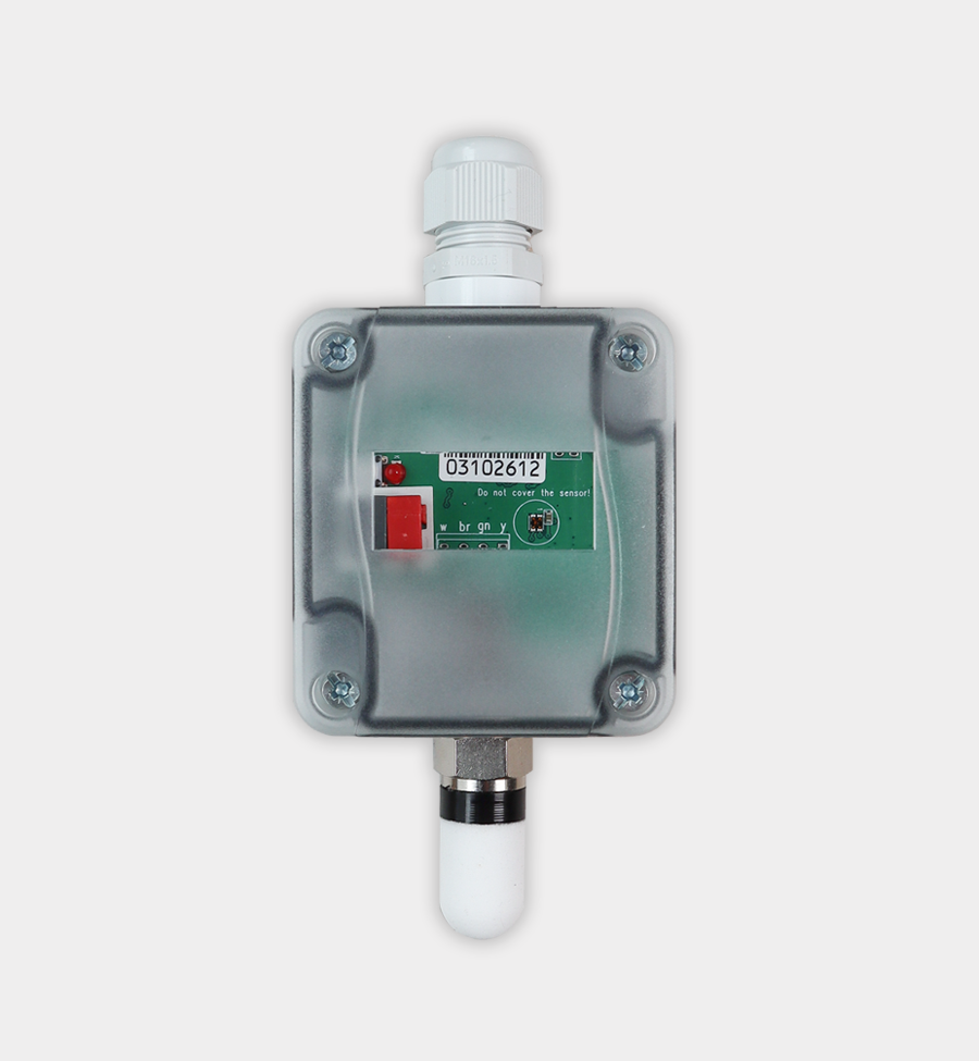 KNX-Sensor SK10L-THC-L-AFF: Advanced sensor for air temperature, humidity, and brightness control. Supports HVAC, dew point detection, PWM output, binary logic, and fan control based on humidity limits., Ref. 30534153