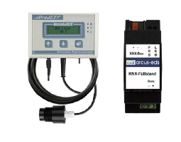 KNX ultrasonic - level and distance meter sensor, REG-S8-F-HR-6, DIN rail, Ref. 30807012