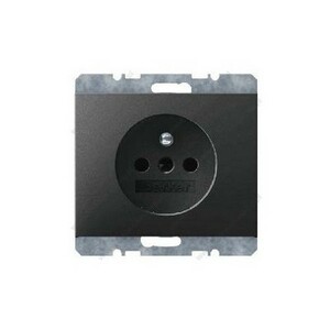 Socket outlet, glossy enhanced contact protection 