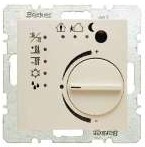 ROOM THERMOSTAT WITH BUTTON INTERFACE AND INTEGRAL BUS COUPLING UNIT WHITE, GLOSSY 