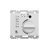 ROOM THERMOSTAT WITH BUTTON INTERFACE AND INTEGRAL BUS COUPLING UNIT POLAR WHITE  K1