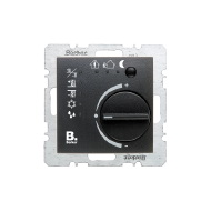 ROOM THERMOSTAT WITH BUTTON INTERFACE AND INTEGRAL BUS COUPLING UNIT ANTHRACITE, MATT 