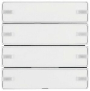 Push-button 4gang comfort with labeling field KNX Q.x polar white