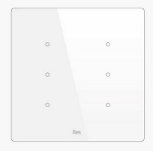 KNX SQUARE TOUCH PANEL - 6 AREAS - TEMPERATURE AND HUMIDITY SENSOR