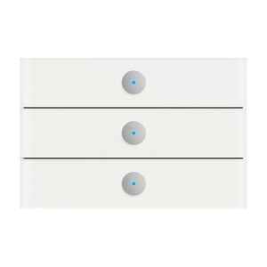 Control element 3 fold. White glass. ABB i-bus KNX. Busch-priOn Control elements.