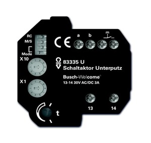 switching actuator with inputs, 1 binary output, 2 inputs potential free, 3A, flush mount, Ref. 83335 U