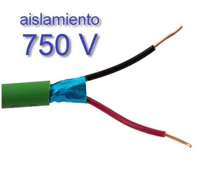 KNX bus cable, 1 pair, 100m, CPR approval, free of halogens, insulation 750V, Ref. cb1lh750