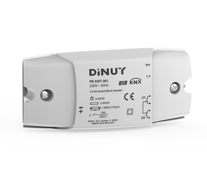KNX multifuntion actuator, shutter / switching, 2 binary outputs / 1 channel shutter, 16A, Ref. PE KNT 001