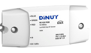 KNX RF dimmer actuator, LED 12/24VDC, 3 outputs, RGB, Ref. RE K5X RGB