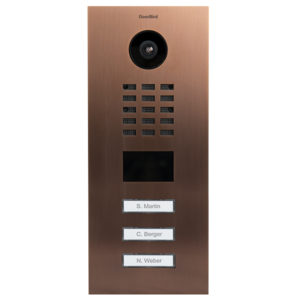 DoorBird IP Video Door Station D2103V, stainless steel V4A, brushed, PVD coating with bronze-finish