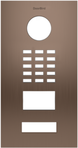 Faceplate DoorBird D2101V, V4A stainless steel, brushed, PVD-coated with bronze finish