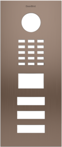 DoorBird Faceplate D2101V Stainless steel V4A, brushed, PVD-coated with bronze finish