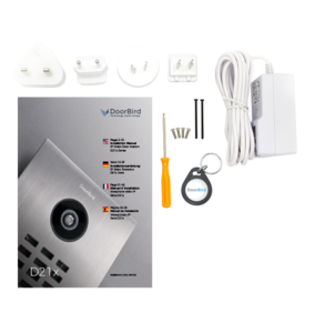  kit for DoorBird IP Video Door Station D21x Series (power supply, screws, key fob, small parts