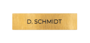 DoorBird Nameplate, engraving D21x Stainless steel V4A, brushed, PVD-coated with gold-plated finish