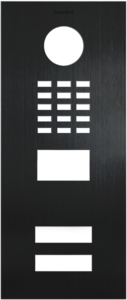 Front panel for DoorBird D2102V, stainless steel V2A, brushed, PVD coating with titanium-finish