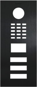 Front panel for DoorBird D2103V, stainless steel V2A, brushed, PVD coating with titanium-finish