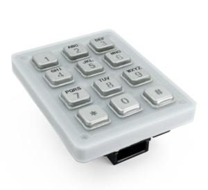 Keypad Module with 12x stainless steel keys, for DoorBird D1101KH Classic,