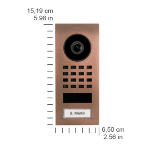 DoorBird IP Video Door Station D1101V Surface-mount, stainless steel V2A, brushed, PVD with bronze finish