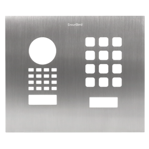 Front panel for DoorBird D1101KH Modern Surface-/Flush-mount, stainless steel V2A, brushed