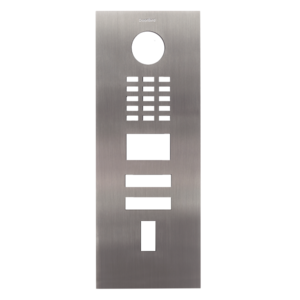 Front panel for DoorBird D2102FV EKEY, stainless steel V4A (salt-water and grinding dust resistant), brushed