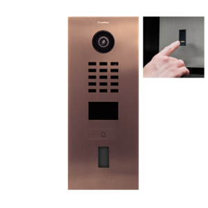 DoorBird IP Video Door Station D2101FV EKEY, stainless steel V2A, brushed, PVD coating with bronze finish, 