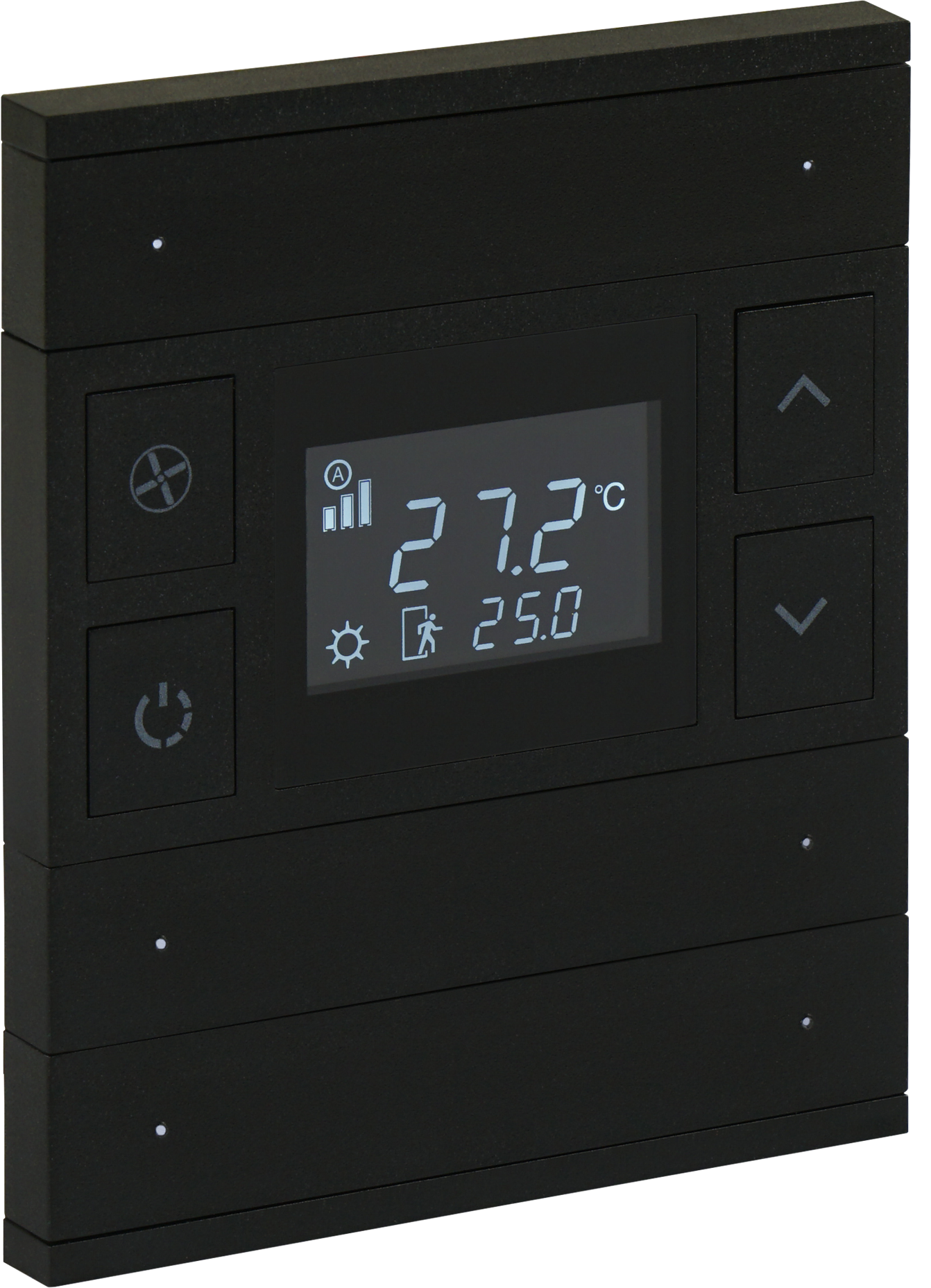 ORIA THERMOSTAT 3 FOLD, FRONT STATUS  GLASS BLACK, Ref. 3331744