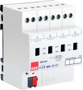 KNX switching actuator, 4 binary outputs , 16A, Ref. 48037