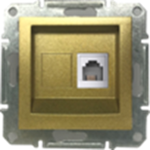RJ11 base, gold, Ref. INT-C009-06-01
