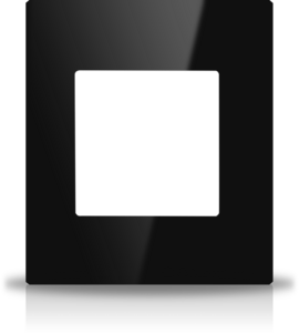 Simple frame, serie MONA, black, Ref. MN-B-FE1