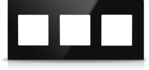 Triple frame, serie MONA, black, Ref. MN-B-FE3
