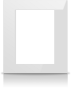 Simple frame, serie MONA, white, Ref. MN-W-FB1