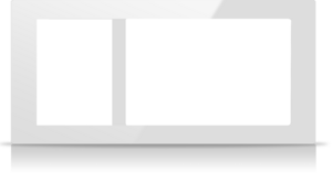 Double frame, serie MONA, white, Ref. MN-W-FB1+2