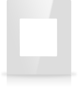 Simple frame, serie MONA, white, Ref. MN-W-FE1