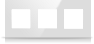 Triple frame, serie MONA, white, Ref. MN-W-FE3