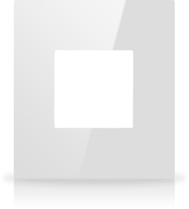 Simple frame, serie MONA, white, Ref. MN-W-FMB1X2M