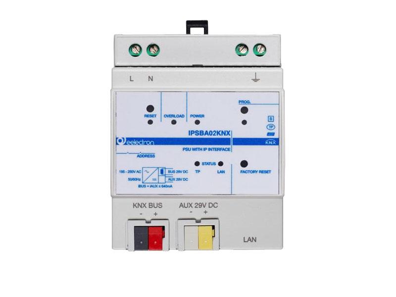 KNX BRIDGE WITH IP INTERFACE AND POWER SUPPLY KNX + AUX 640mA  - KNX SECURE, Ref. IPSBA02KNX