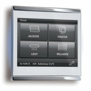 Corlo Touch,Touch Display for KNX,  3,5`` ,white, with chrome-plated matt edge
