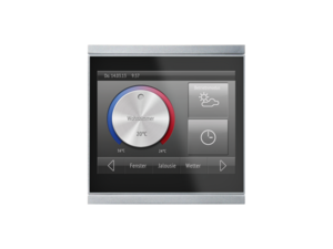 Corlo Touch,Touch Display for KNX,  3,5``, black, with chrome-plated matt edge