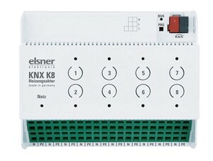 KNX electronic heating actuator, KNX K8, 8 outputs , 230VAC, DIN rail, Ref. 70321