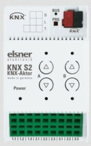 KNX shutter actuator, KNX S2, 2 channel shutter, 230VAC, DIN rail, Ref. 70541