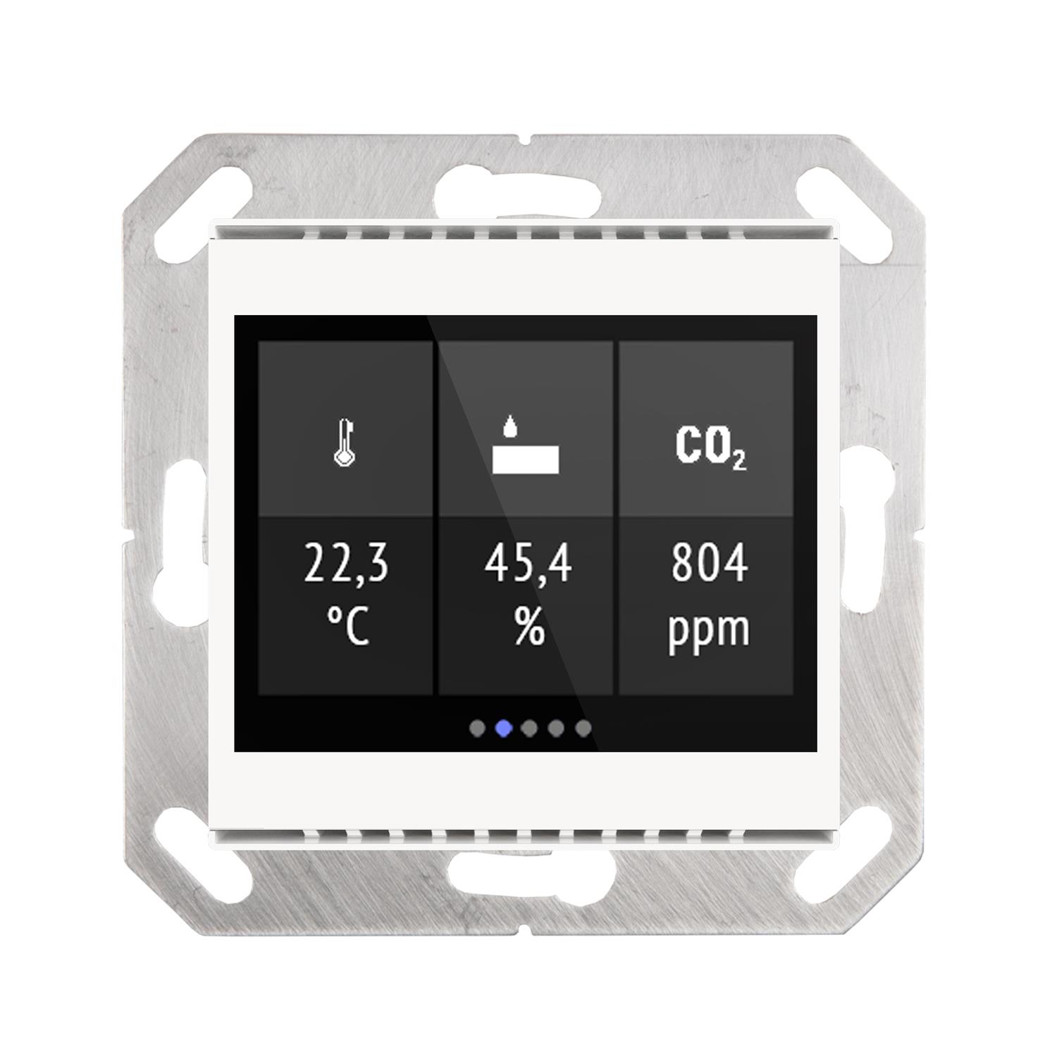 Room controller Cala Touch KNX T with temperature, humidity and CO2 sensor